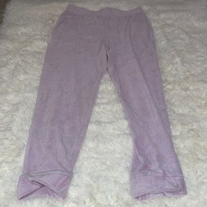 Velvet lavender joggers